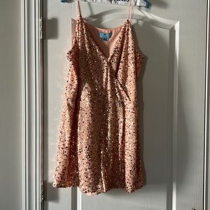 CeCe Peach sequin romper Size 14
